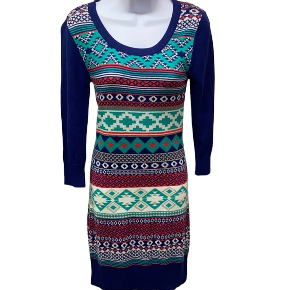 Sequin Heart Sweater Dress